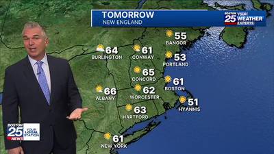 Boston 25 Monday afternoon weather forecast