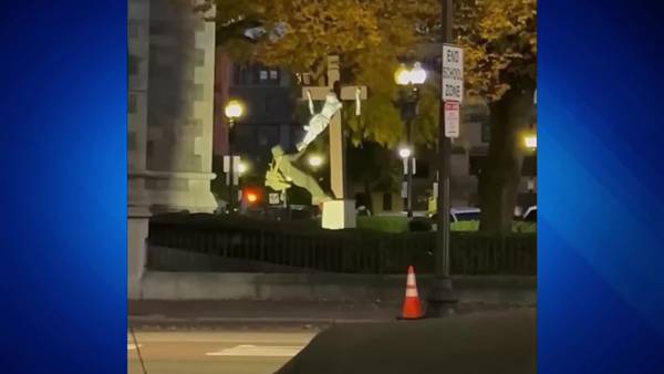 Boston police ID man arrested in act of vandalism that left crucifix at cathedral with broken arms