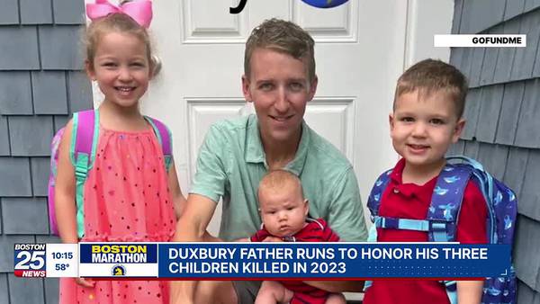 Duxbury father runs 128th Boston Marathon in honor of his three children killed in 2023