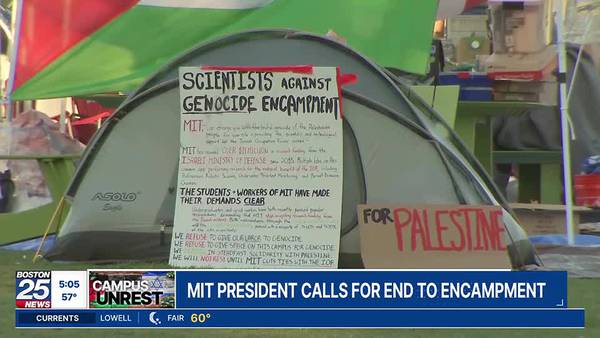 MIT president calls for end to encampment
