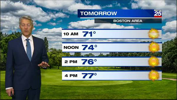 Boston 25 Saturday afternoon weather forecast