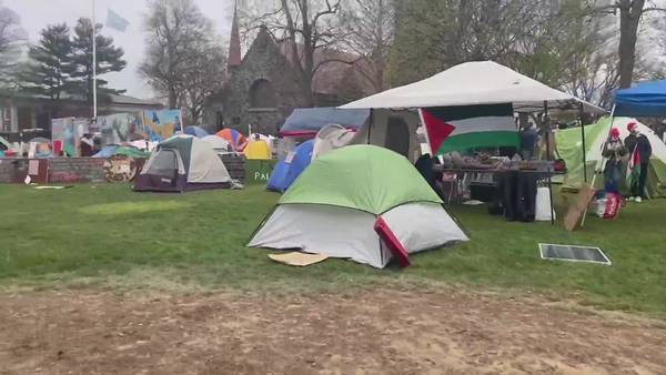 Tent encampment grows on campus of Tufts University