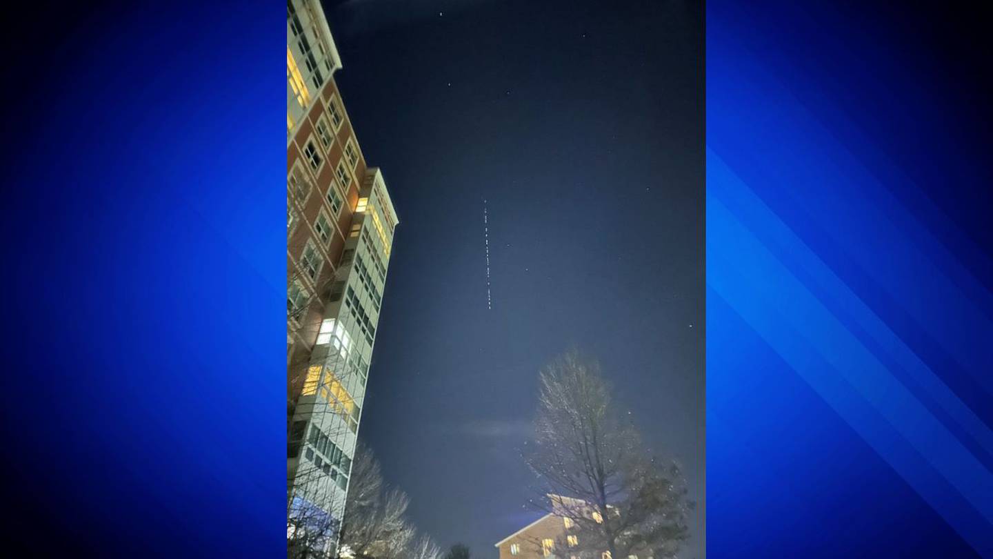 Did you spot a chain of lights in the sky over Massachusetts Monday