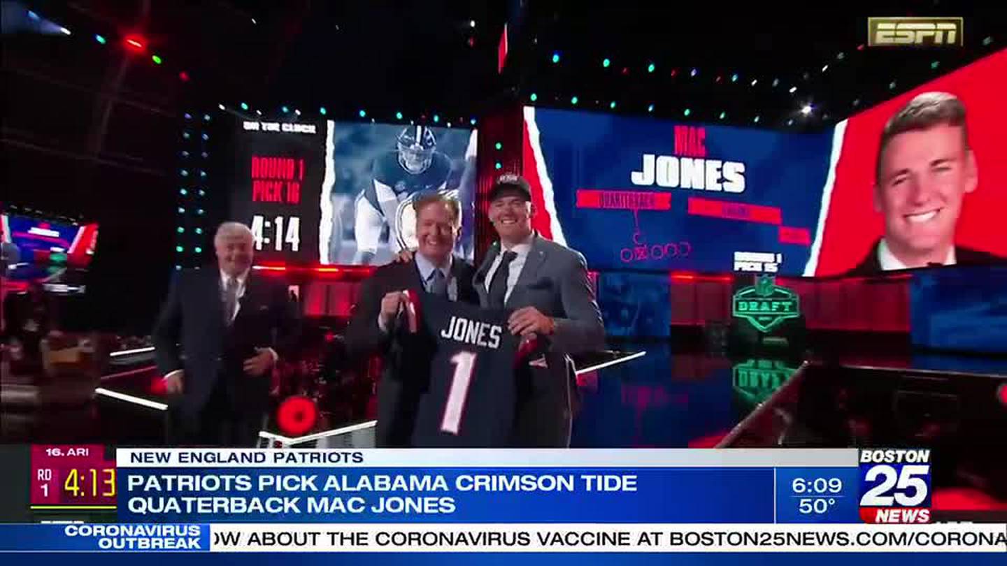 Patriots wait, draft former Alabama QB Mac Jones at No. 15