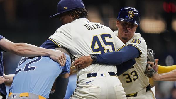 Brewers' Uribe suspended 6 games for brawl, Peralta 5 and Murphy 2 while Rays' Siri penalized 3