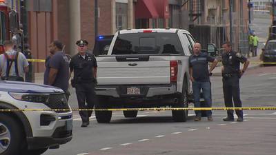 Photos: Boston officer hit by vehicle in North End