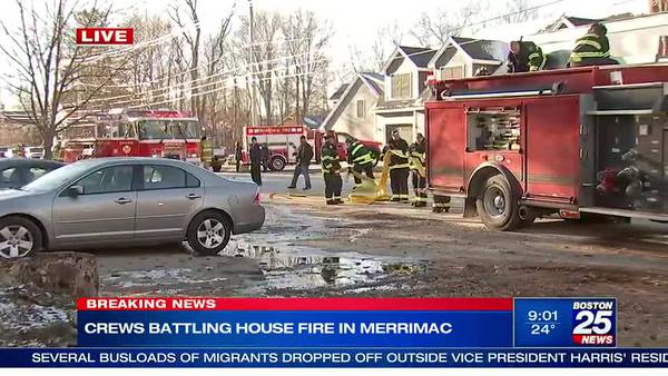 Frozen hydrants hamper efforts to put out Merrimac home fire 