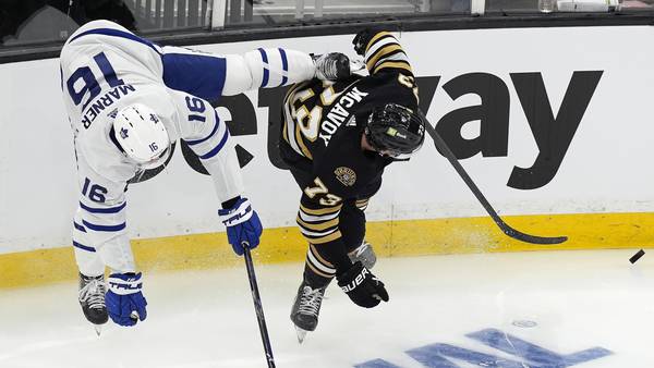 DeBrusk nets 2 power-play goals, Swayman saves 35 as Bruins win 5-1 to open series with Toronto