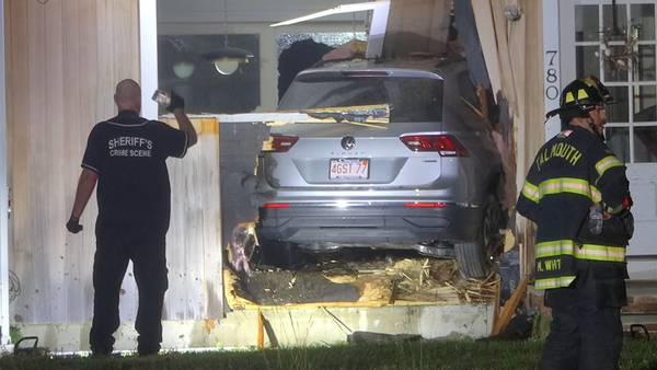 Police: Unlicensed driver who crashed Volkswagen into Falmouth home charged with OUI, leaving scene