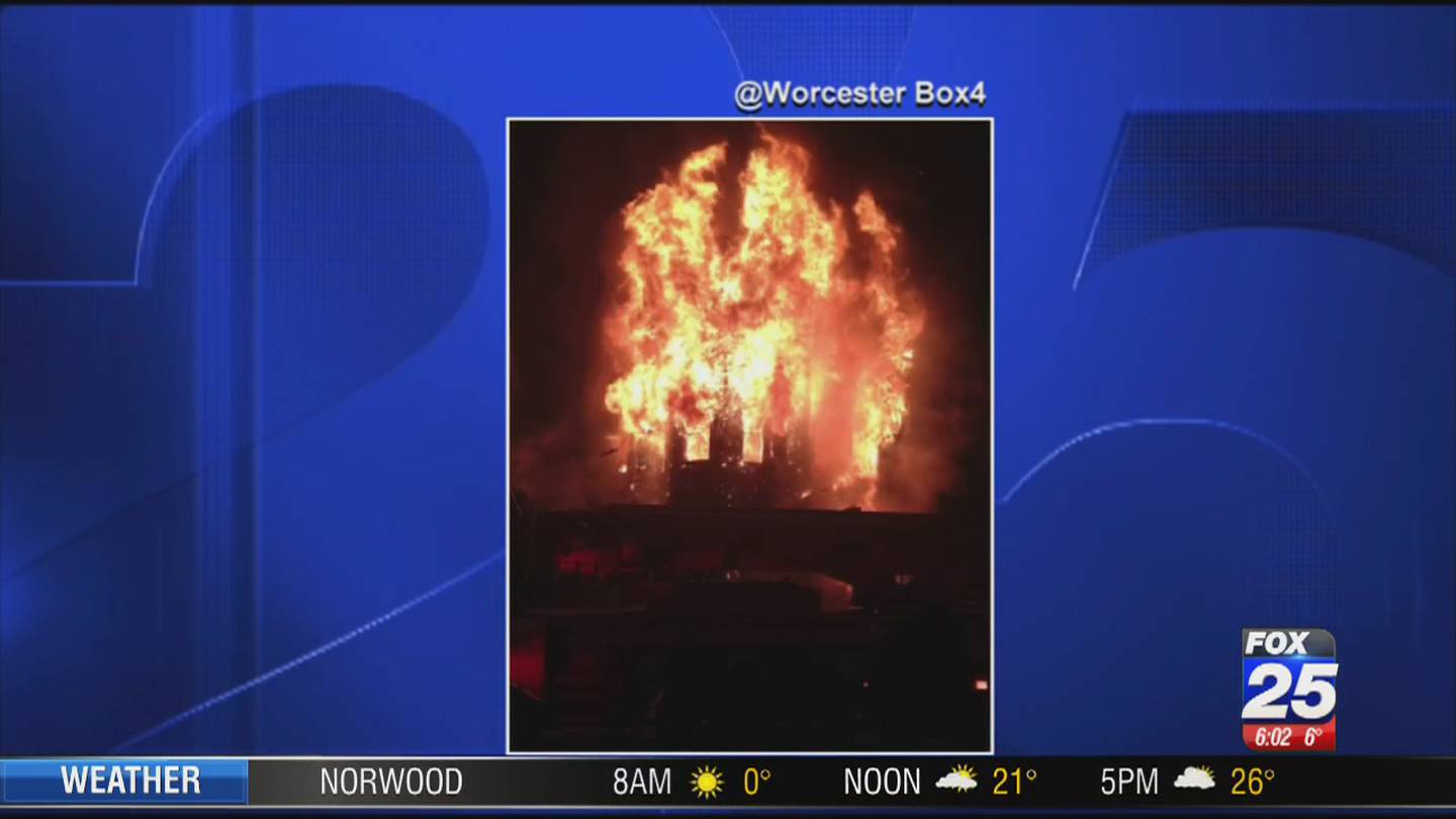 Triple-decker destroyed in Worcester fire – Boston 25 News