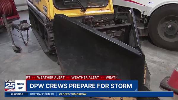 DPW crews across Norfolk County preparing for heavy snowfall