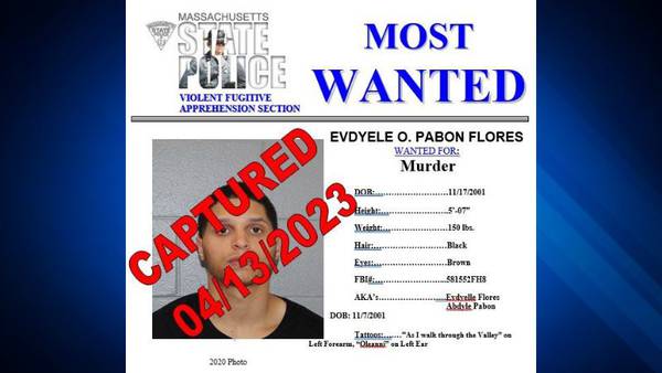 Member of State Police Most Wanted list, accused of Holyoke murder, turns self in