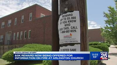 Arson investigators offer $5K reward for information on fire at church in Arlington