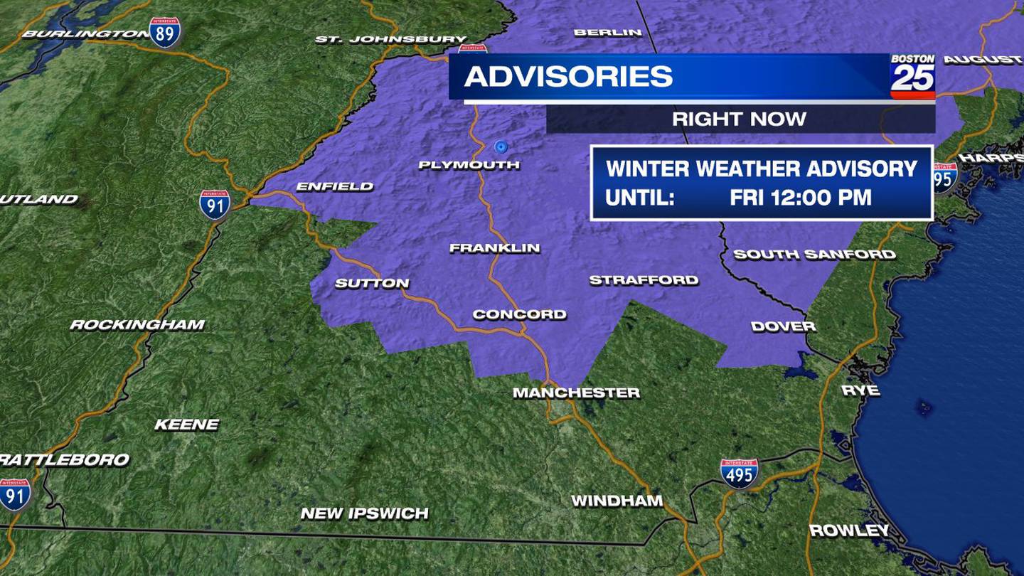 Winter weather advisory issued for parts of New England due to freezing rain