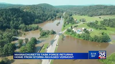 Massachusetts task force returns home from storm-ravaged Vermont