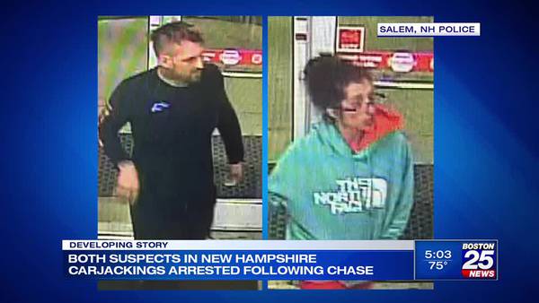 Two suspects arrested in connection with armed carjackings in New Hampshire