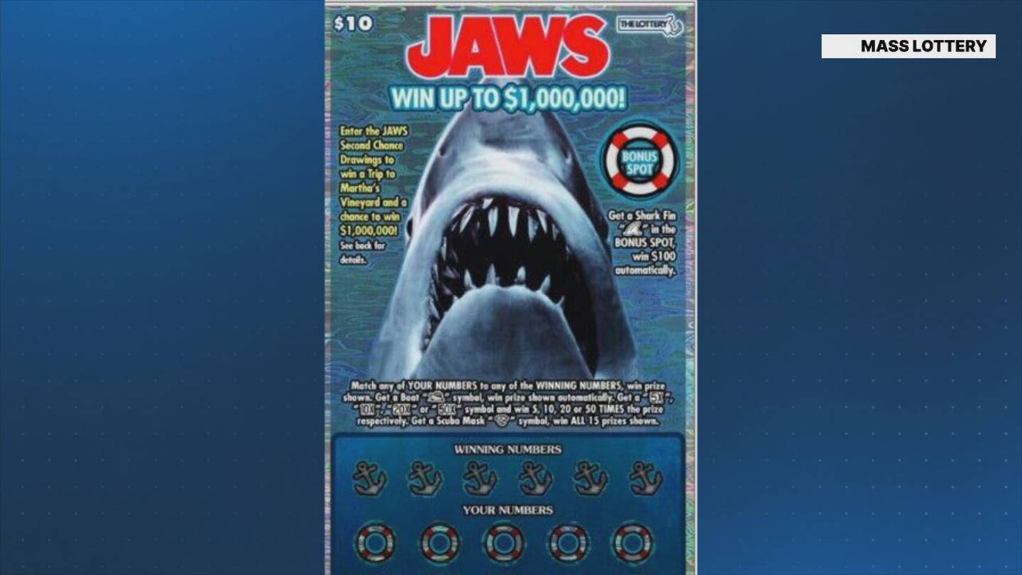 你需要一枚更大的硬币：马萨诸塞州彩票推出新的《大白鲨》刮刮乐