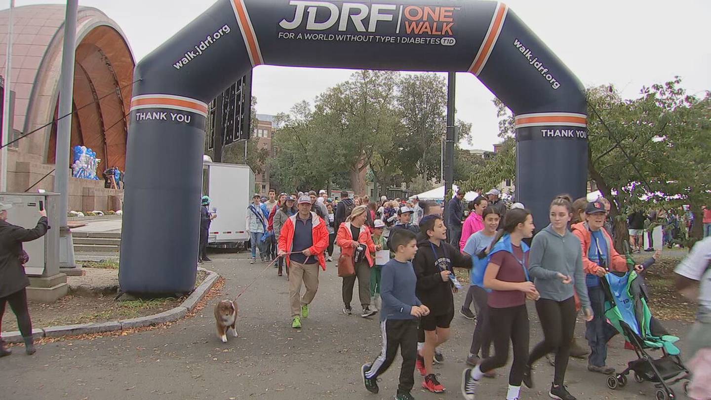 周六，数百人参加了波士顿的JDRF One Walk活动