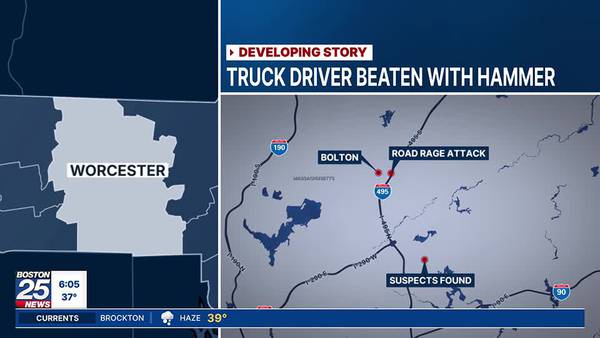 Truck driver beaten with a hammer on Massachusetts highway, 2 Dracut men arrested, state police say
