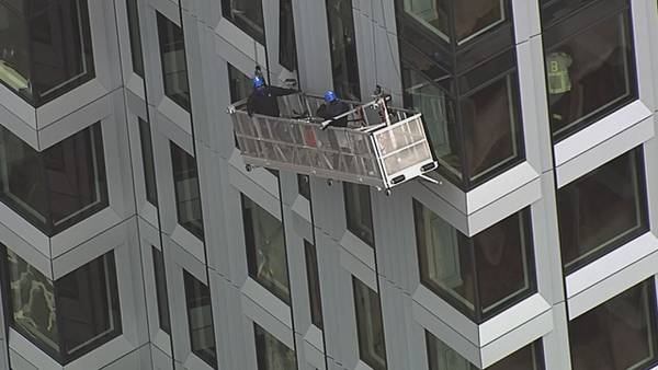 Two window washers rescued from Boston high-rise