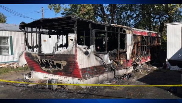 Firefighters battle blaze in Peabody mobile home