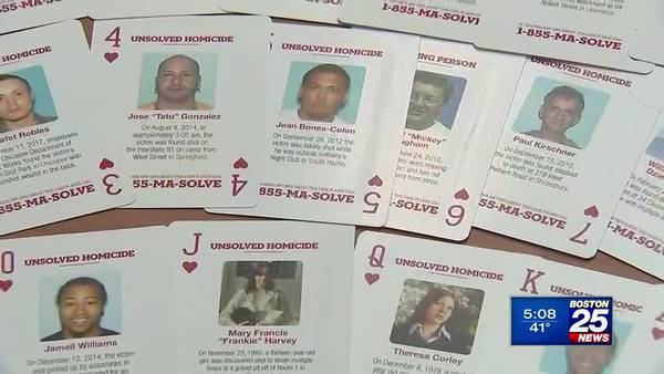 Massachusetts State Police Unresolved Case Unit sending unsolved playing cards to state prisons