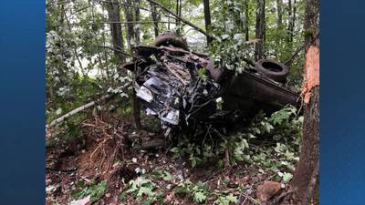 Driver thrown from car, seriously injured, after veering off NH roadway into woods
