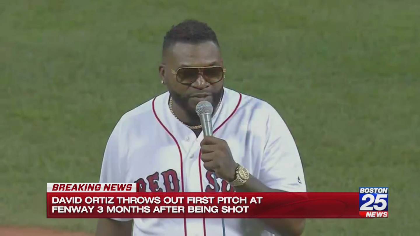 David Ortiz Throws First Pitch to Jason Varitek, David Ortiz, The Papi to  the Captain, By Boston Red Sox
