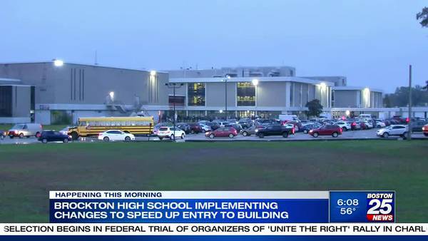Metal detectors in Brockton lead to lengthy waiting in rain, school opens early Tuesday