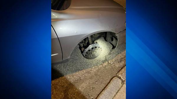 ‘Just trying to get home’: Man charged with OUI after driving car on 3 wheels in Whitman, police say