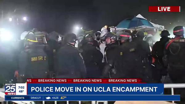 Police file onto UCLA campus near pro-Palestinian protest camp