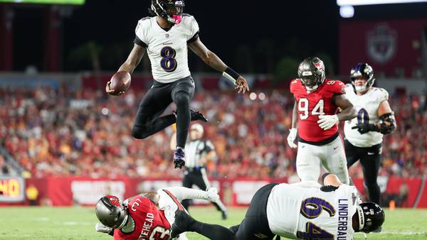 Ravens reel off 34 straight points, race past Bucs in another offensive showcase