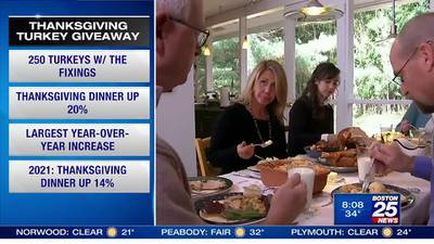 Local companies give out 250 turkeys and fixings as cost of Thanksgiving dinner rises 20%