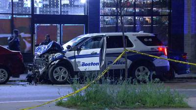 Boston police investigating cruiser crash, shots fired incidents near South Bay Shopping Center