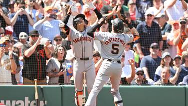 Mike Yaz homers at Fenway after visit from Hall of Fame grandfather; Giants beat Red Sox 3-1