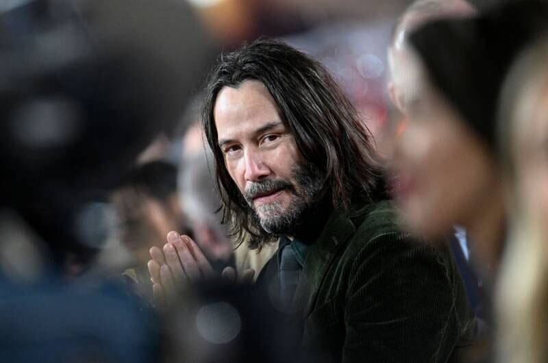 LONDON, ENGLAND - MARCH 06: Keanu Reeves attending the "John Wick: Chapter 4" UK Gala Screening at Cineworld Leicester Square on March 06, 2023 in London, England. (Photo by Gareth Cattermole/Getty Images)