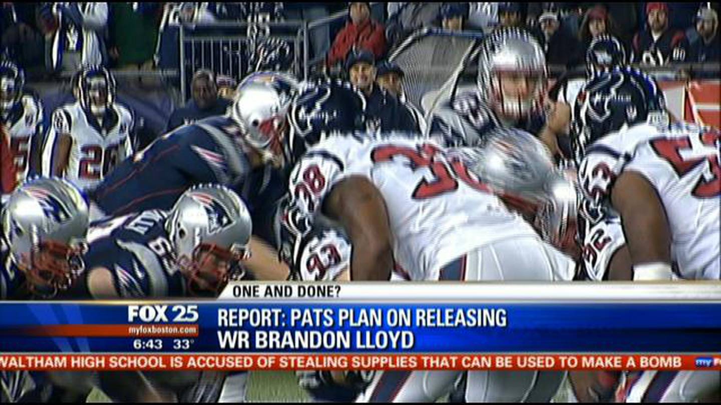 Report: Pats plan on releasing WR Brandon Lloyd – Boston 25 News