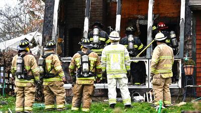 Firefighters rescue dog from 2-alarm house fire in Newbury