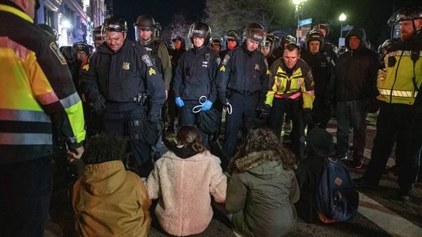 More than 100 people arrested, 4 officers injured as police break up Emerson College encampment 