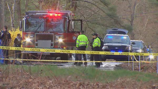 Fiery truck crash shuts down road in Pelham, NH