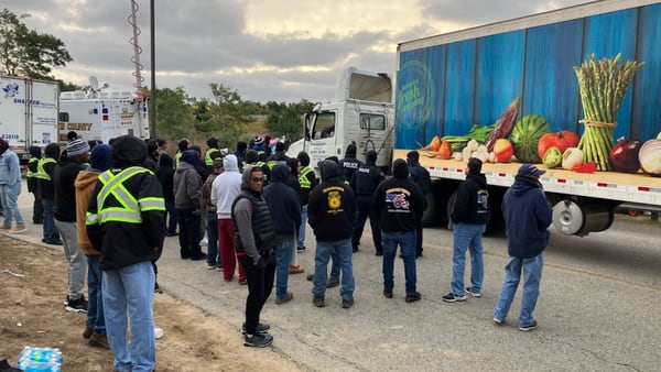 Hundreds of Teamsters members in Massachusetts go on strike against food distribution company