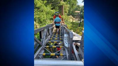 Passengers stranded on sky ride at Southwick Zoo