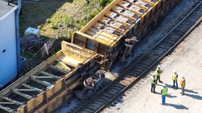 Photos: Freight train derails in Ayer