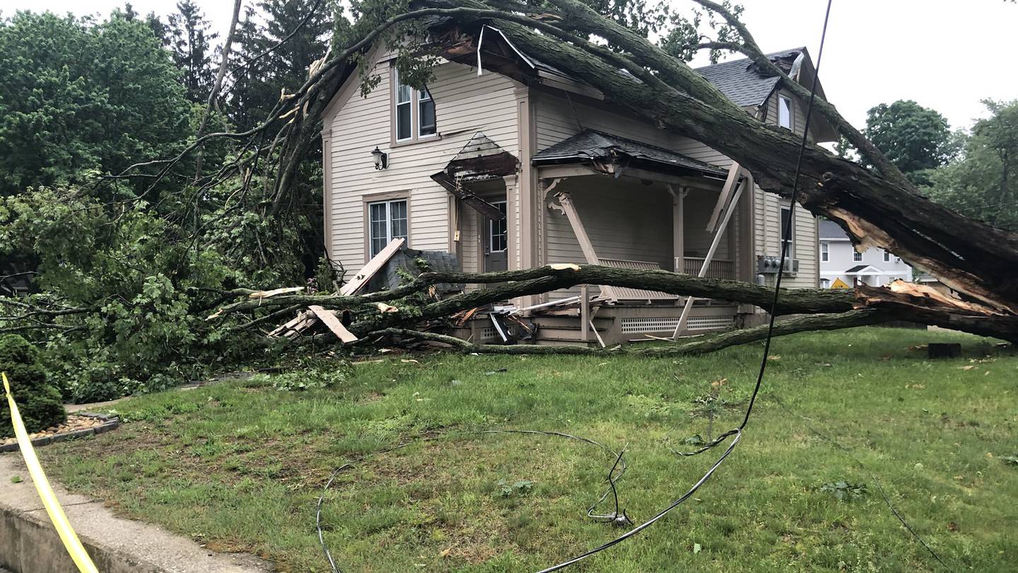 Tree Crashes Into House In Haverhill Tuesday – Boston 25 News