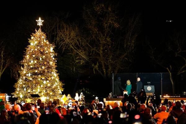 National Christmas Tree toppled by strong winds near White House