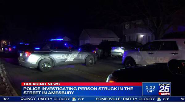 Police investigating after pedestrian struck in Amesbury
