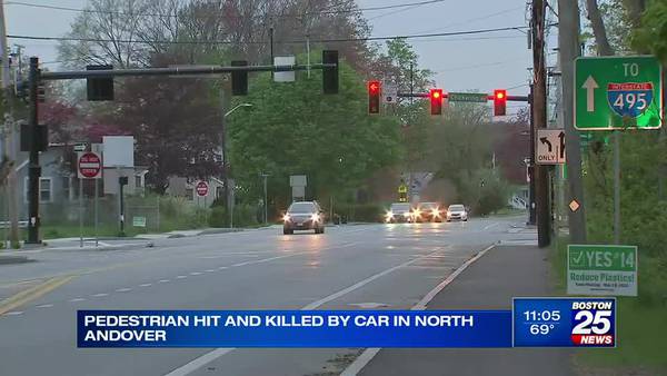 Pedestrian struck and killed in North Andover, DA says