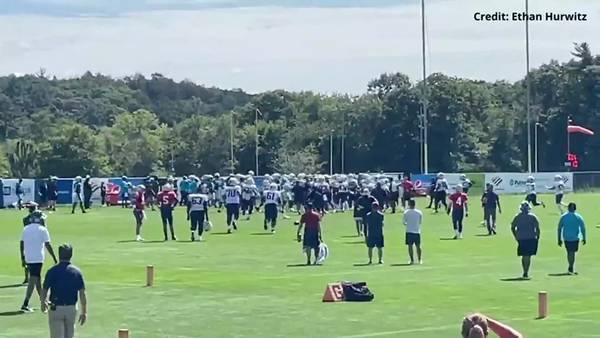 Brawl breaks out during Patriots-Panthers practice session in Foxboro