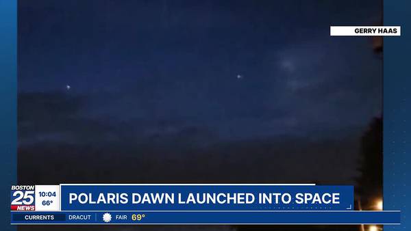 Massachusetts man captures Polaris Dawn launch on video from home