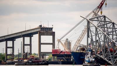 Rebuilding process continues one month after Baltimore bridge collapse  